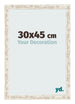 Cadre Photo 30x45cm Blanc Vintage MDF Bologna De Face Mesure | Yourdecoration.fr