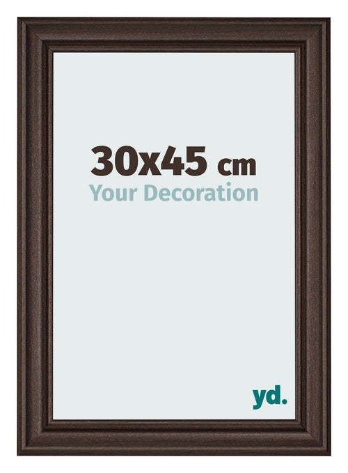 Cadre Photo 30x45cm Chene Fonce MDF Lazio De Face Mesure | Yourdecoration.fr