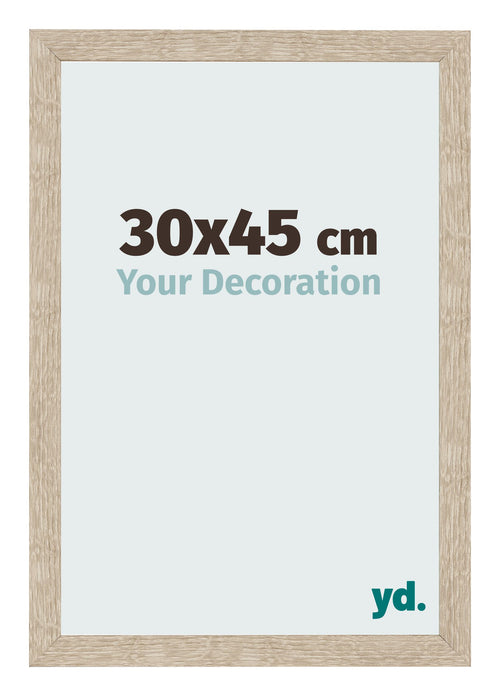 Cadre Photo 30x45cm Chêne Sonoma MDF Bologna De Face Mesure | Yourdecoration.fr