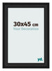 Cadre Photo 30x45cm Noir Grain de Bois MDF Lazio De Face Mesure | Yourdecoration.fr