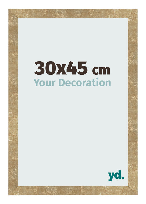 Cadre Photo 30x45cm Or Antique MDF Bologna De Face Mesure | Yourdecoration.fr