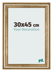 Cadre Photo 30x45cm Or Antique MDF Lazio De Face Mesure | Yourdecoration.fr
