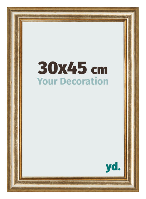 Cadre Photo 30x45cm Or Antique MDF Lazio De Face Mesure | Yourdecoration.fr