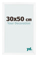 Cadre Photo 30x50 cm Blanc Mat MDF Bologna De Face Mesure | Yourdecoration.fr