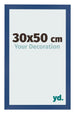 Cadre Photo 30x50 cm Bleu Fonce MDF Bologna De Face Mesure | Yourdecoration.fr