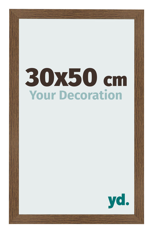 Cadre Photo 30x50 cm Chene Rustique MDF Bologna De Face Mesure | Yourdecoration.fr