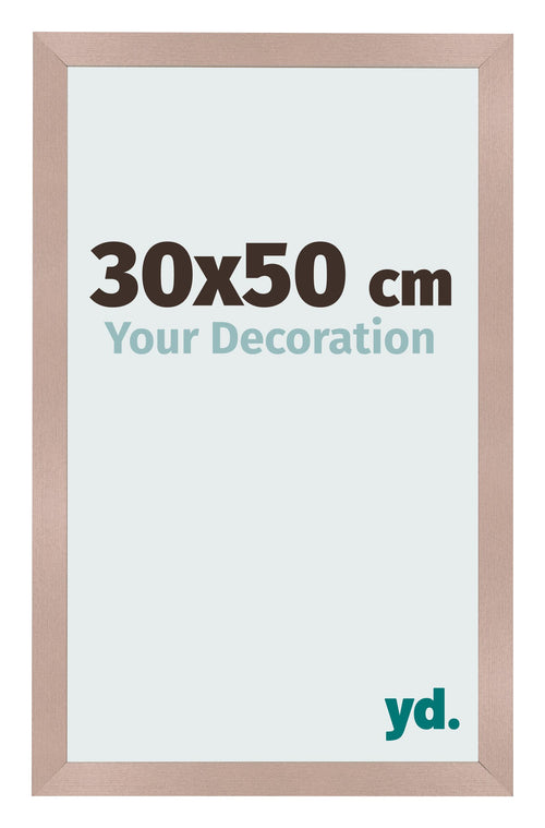 Cadre Photo 30x50 cm Rose Ancien MDF Bologna De Face Mesure | Yourdecoration.fr