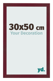 Cadre Photo 30x50 cm Vin Rouge Patine MDF Bologna De Face Mesure | Yourdecoration.fr