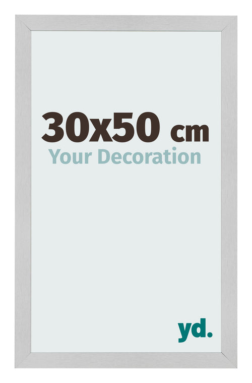 Cadre Photo 30x50cm Acier Inoxydable MDF Bologna De Face Mesure | Yourdecoration.fr