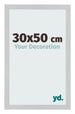 Cadre Photo 30x50cm Acier Inoxydable MDF Bologna De Face Mesure | Yourdecoration.fr