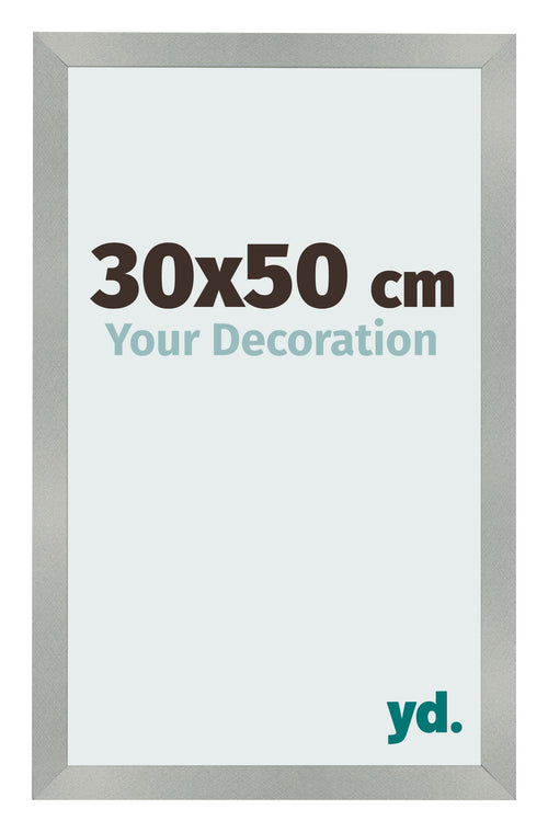 Cadre Photo 30x50cm Aluminium Brossé MDF Bologna De Face Mesure | Yourdecoration.fr