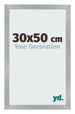 Cadre Photo 30x50cm Aluminium Brossé MDF Bologna De Face Mesure | Yourdecoration.fr
