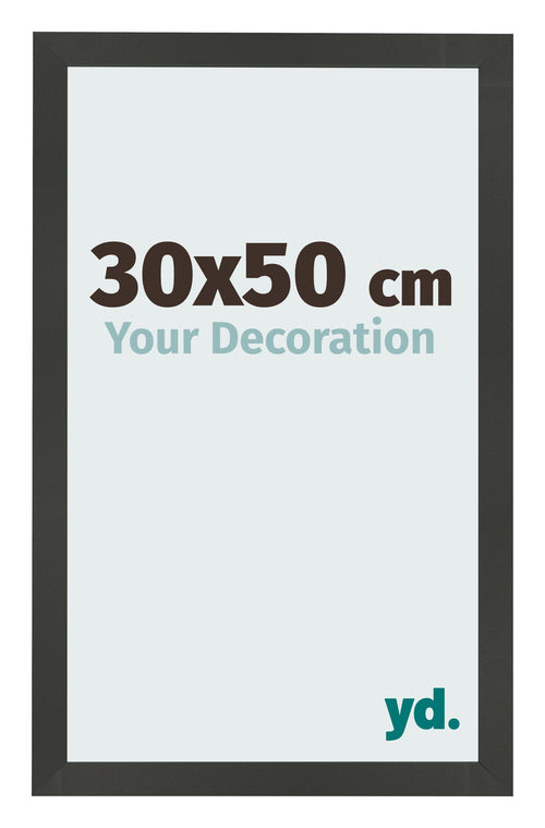 Cadre Photo 30x50cm Anthracite MDF Bologna De Face Mesure | Yourdecoration.fr