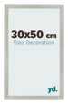 Cadre Photo 30x50cm Argent Mat MDF Bologna De Face Mesure | Yourdecoration.fr