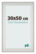 Cadre Photo 30x50cm Blanc Patine MDF Lazio De Face Mesure | Yourdecoration.fr