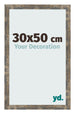 Cadre Photo 30x50cm Bleu Or Mélangé MDF Bologna De Face Mesure | Yourdecoration.fr