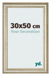Cadre Photo 30x50cm Brillance Metallique MDF Lazio De Face Mesure | Yourdecoration.fr