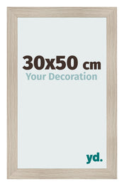 Cadre Photo 30x50cm Chene Rustique MDF Pisa De Face Mesure | Yourdecoration.fr