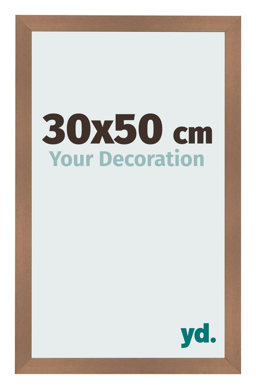 Cadre Photo 30x50cm Cuivre Décor MDF Bologna De Face Mesure | Yourdecoration.fr