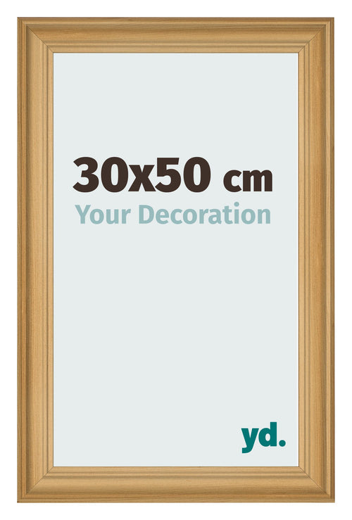 Cadre Photo 30x50cm De Pin Grain de Bois MDF Lazio De Face Mesure | Yourdecoration.fr