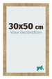 Cadre Photo 30x50cm Or Antique MDF Bologna De Face Mesure | Yourdecoration.fr