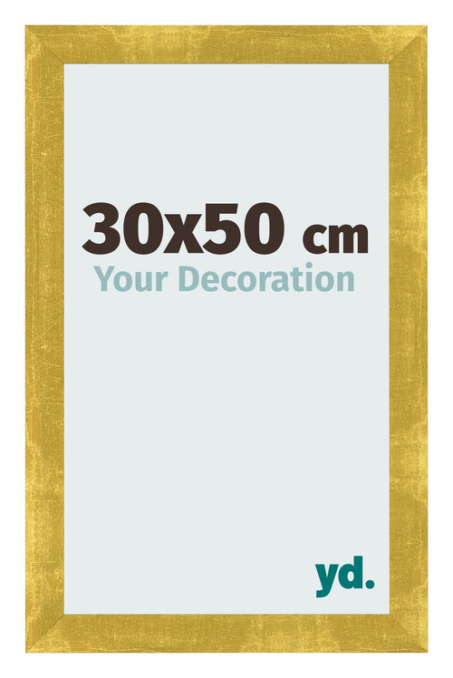 Cadre Photo 30x50cm Or Vintage MDF Pisa De Face Mesure | Yourdecoration.fr