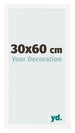 Cadre Photo 30x60 cm Blanc Brillant MDF Bologna De Face Mesure | Yourdecoration.fr