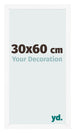 Cadre Photo 30x60 cm Blanc Mat MDF Bologna De Face Mesure | Yourdecoration.fr