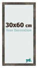 Cadre Photo 30x60 cm Metal Oxyde MDF Bologna De Face Mesure | Yourdecoration.fr