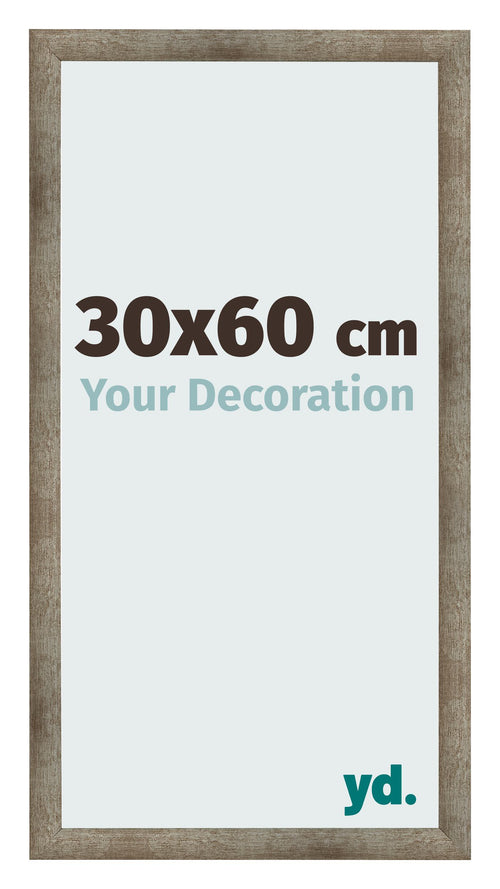 Cadre Photo 30x60 cm Metal Vintage MDF Bologna De Face Mesure | Yourdecoration.fr