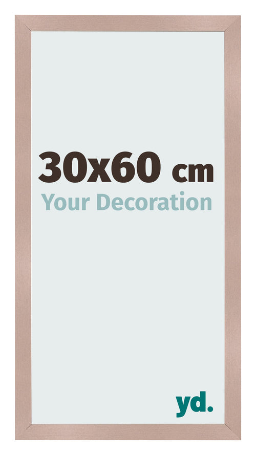Cadre Photo 30x60 cm Rose Ancien MDF Bologna De Face Mesure | Yourdecoration.fr