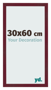 Cadre Photo 30x60 cm Vin Rouge Patine MDF Bologna De Face Mesure | Yourdecoration.fr