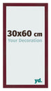 Cadre Photo 30x60 cm Vin Rouge Patine MDF Bologna De Face Mesure | Yourdecoration.fr