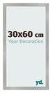 Cadre Photo 30x60cm Aluminium Brossé MDF Bologna De Face Mesure | Yourdecoration.fr