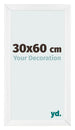 Cadre Photo 30x60cm Blanc Vintage MDF Pisa De Face Mesure | Yourdecoration.fr