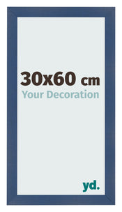 Cadre Photo 30x60cm Bleu Fonce Patine MDF Pisa De Face Mesure | Yourdecoration.fr