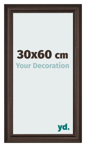 Cadre Photo 30x60cm Chene Fonce MDF Lazio De Face Mesure | Yourdecoration.fr