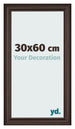 Cadre Photo 30x60cm Chene Fonce MDF Lazio De Face Mesure | Yourdecoration.fr