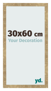 Cadre Photo 30x60cm Or Antique MDF Bologna De Face Mesure | Yourdecoration.fr