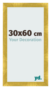 Cadre Photo 30x60cm Or Vintage MDF Pisa De Face Mesure | Yourdecoration.fr