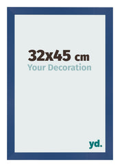 Cadre Photo 32x45 cm Bleu Fonce MDF Bologna De Face Mesure | Yourdecoration.fr