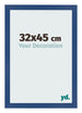 Cadre Photo 32x45 cm Bleu Fonce MDF Bologna De Face Mesure | Yourdecoration.fr