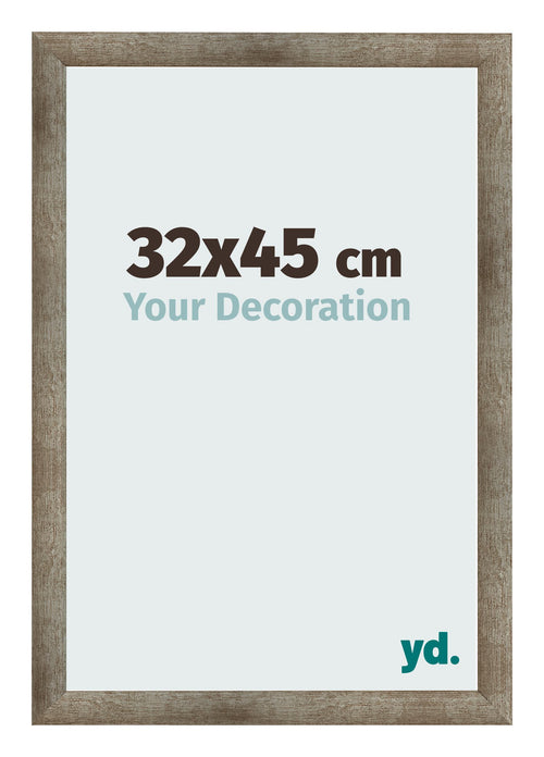 Cadre Photo 32x45 cm Metal Vintage MDF Bologna De Face Mesure | Yourdecoration.fr
