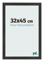 Cadre Photo 32x45 cm Noir Mat MDF Bologna De Face Mesure | Yourdecoration.fr