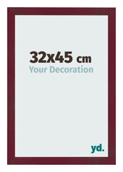 Cadre Photo 32x45 cm Vin Rouge Patine MDF Bologna De Face Mesure | Yourdecoration.fr