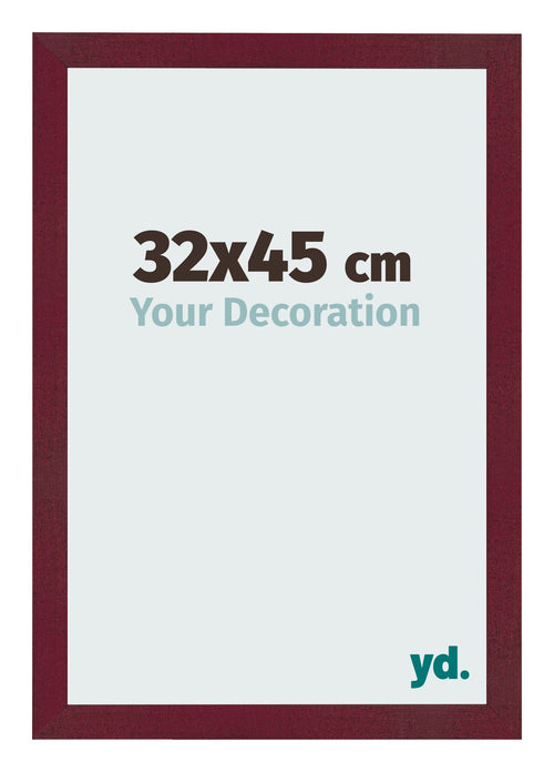 Cadre Photo 32x45 cm Vin Rouge Patine MDF Bologna De Face Mesure | Yourdecoration.fr