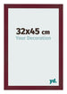 Cadre Photo 32x45 cm Vin Rouge Patine MDF Bologna De Face Mesure | Yourdecoration.fr