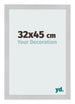 Cadre Photo 32x45cm Acier Inoxydable MDF Bologna De Face Mesure | Yourdecoration.fr