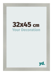 Cadre Photo 32x45cm Argent Mat MDF Bologna De Face Mesure | Yourdecoration.fr