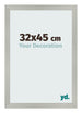 Cadre Photo 32x45cm Argent Mat MDF Bologna De Face Mesure | Yourdecoration.fr